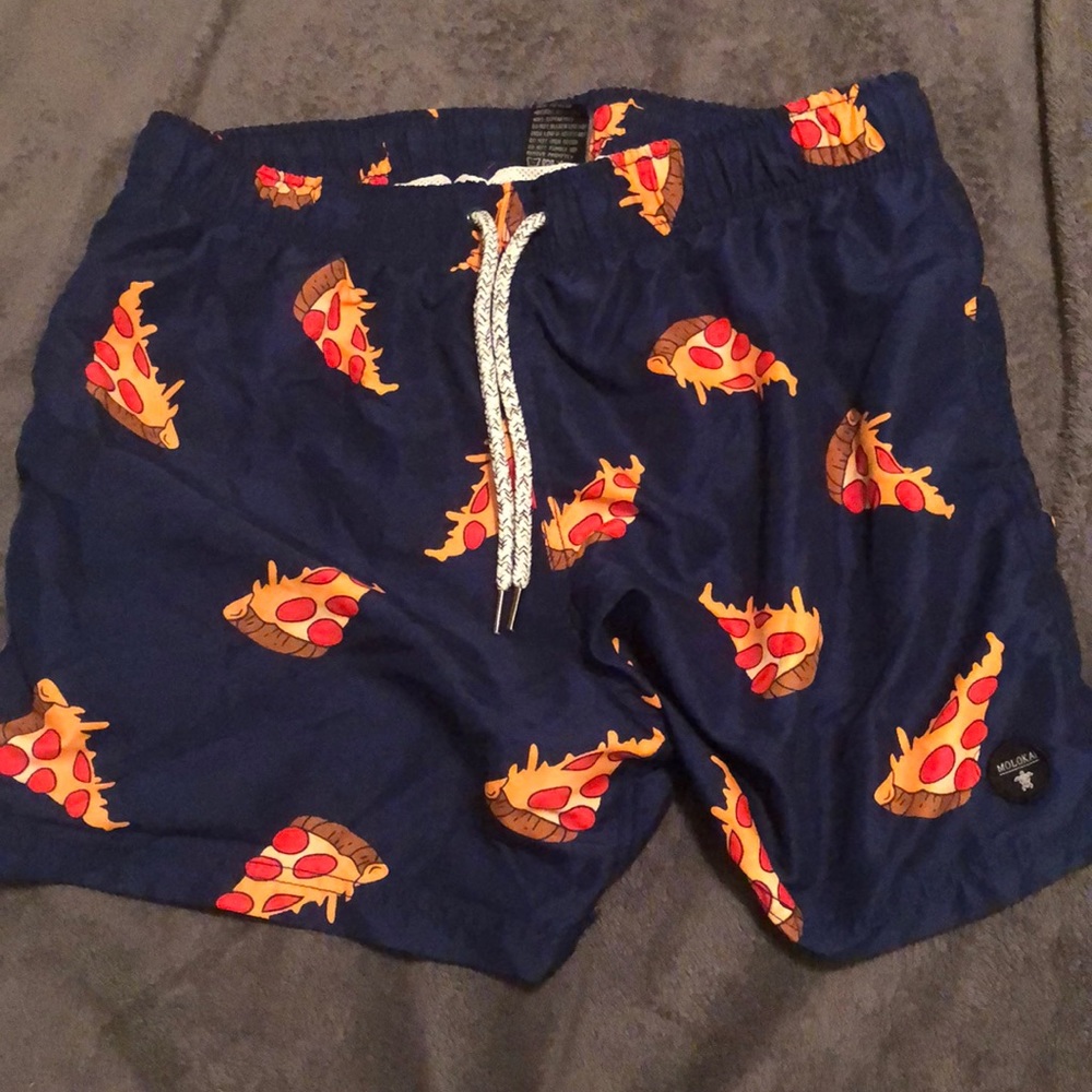 Pizza swim trunks